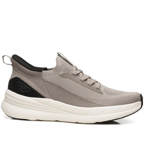 Tênis Esportivo Pegada Masculino em Tecido Bege 191401-01