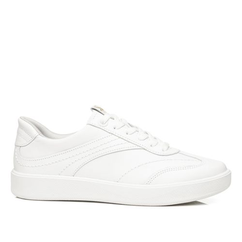Tênis Casual Pegada Feminino em Couro Branco 210802-08