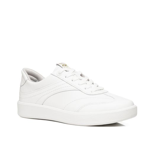 Tênis Casual Pegada Feminino em Couro Branco 210802-08