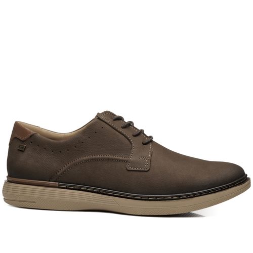 Sapato Casual Pegada Masculino em Couro Chocolate 127603-05