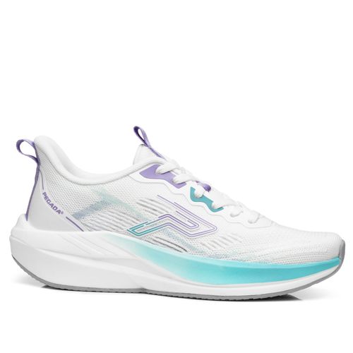 Tênis Esportivo Pegada Feminino em Tecido Branco 291701-01