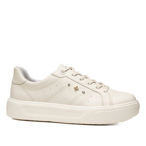 Tênis Pegada Feminino em Couro Milk 211226-02