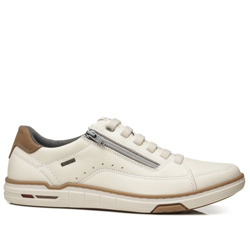 Sapatênis Pegada Masculino em Couro Milk 113502-04