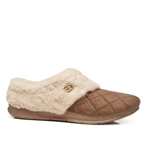 Pantufa Pegada Feminino em Tecido Terra 266017-02