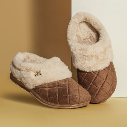 Pantufa Pegada Feminino em Tecido Terra 266017-02