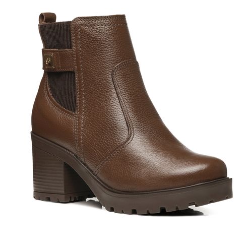 Bota Chelsea Pegada Feminina em Couro Toffe Cano Curto 282603-01
