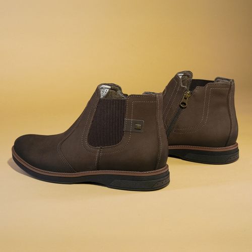 Sapato Casual Pegada Masculino em Couro Chocolate 126754-05