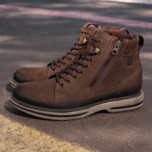 Coturno Pegada Masculina em Couro Chocolate 181804-06