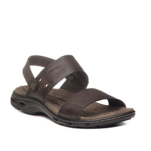 Sandália Pegada Masculino em Couro Cravo 130685-03