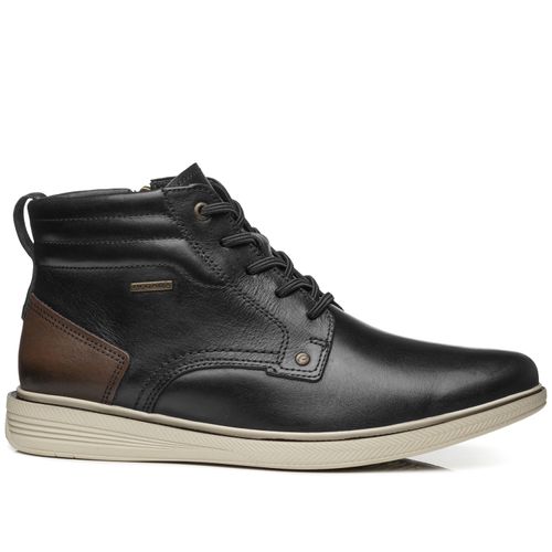 Sapato Casual Pegada Masculino em Couro Preto 126114-03