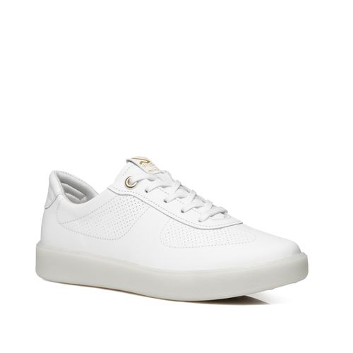 Tênis Casual Pegada Feminino em Couro Branco 210801-01