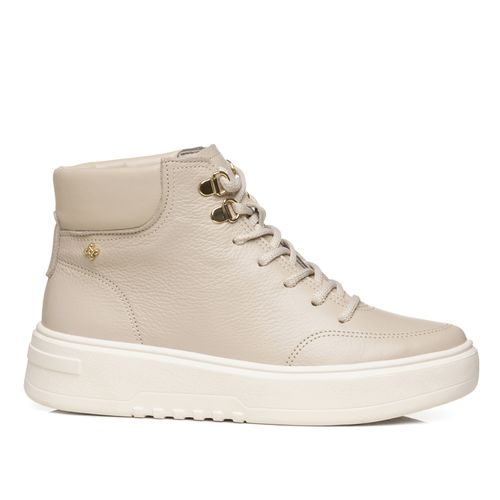 Tênis Pegada Feminino em Couro Off White 213113-01