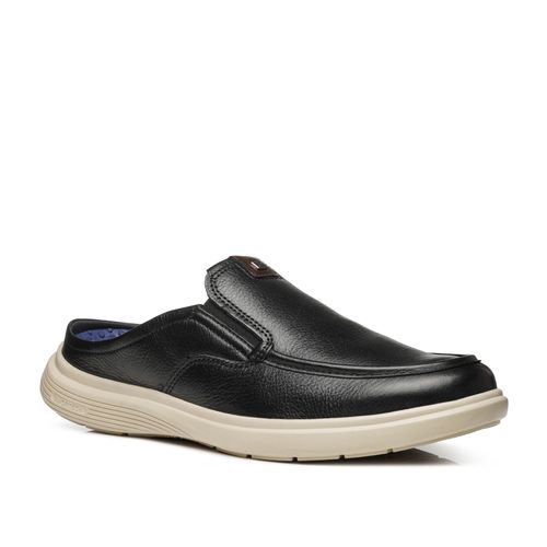 Mule Pegada Masculino em Couro Preto 112202-03