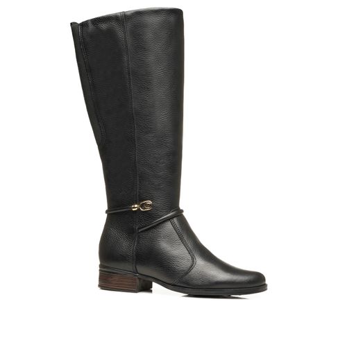 Bota Montaria Pegada Feminina em Couro Preta Cano Longo 282064-02
