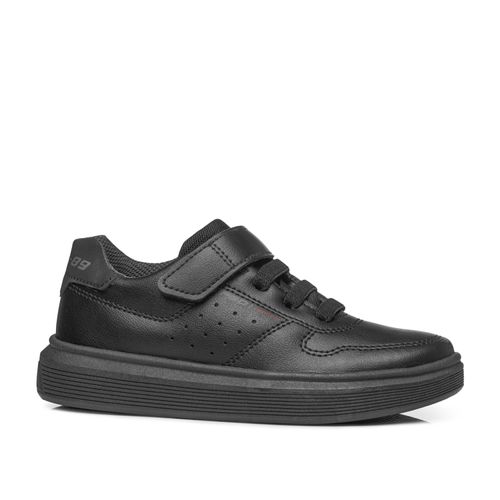 Tênis Casual Pegada Infantil em Microfibra Preto 372108-03