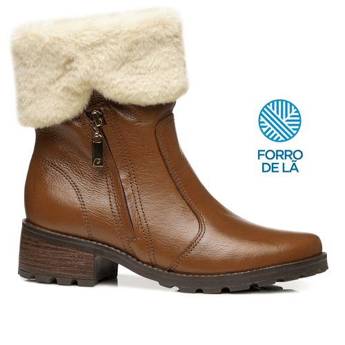 Bota Pegada Feminino em Couro Pinhão 281495-04