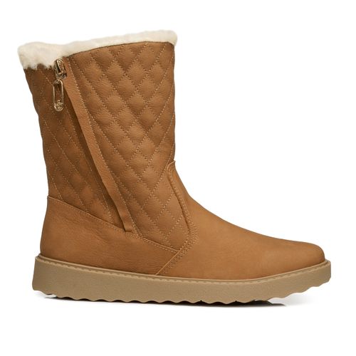 Bota Pegada Feminino em Couro Camel 281192-02