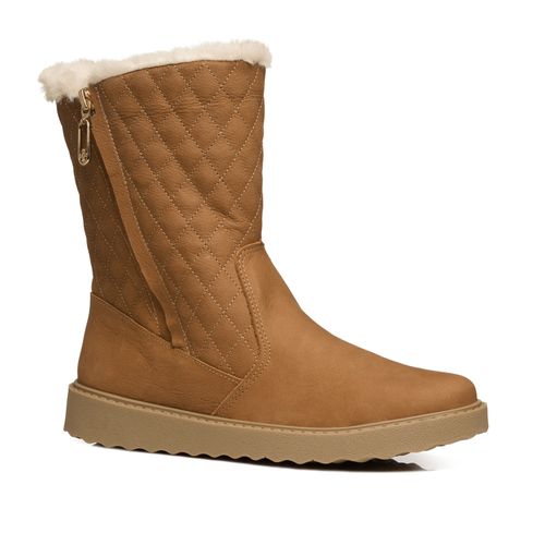 Bota Pegada Feminino em Couro Camel 281192-02