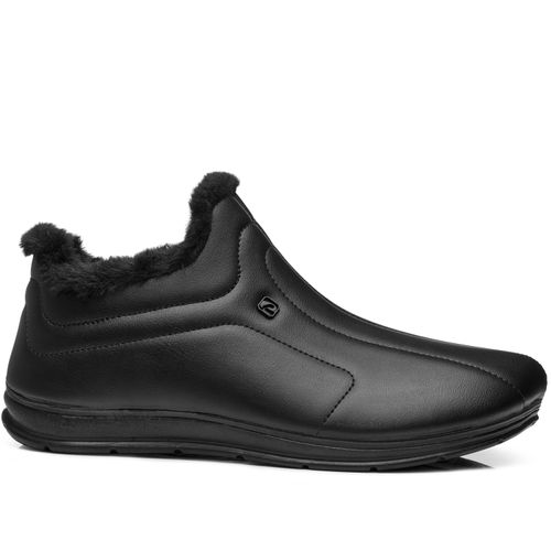 Pantufa Pegada Masculino em Tecido Preto 166021-03