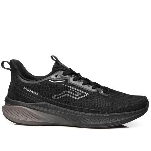 Tênis Esportivo Pegada Masculino em Tecido Black 191301-05