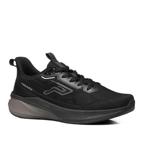 Tênis Esportivo Pegada Masculino em Tecido Black 191301-05
