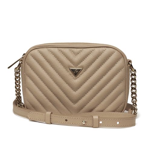Bolsa Pegada Feminina Tiracolo em Couro Castor BO210002-11