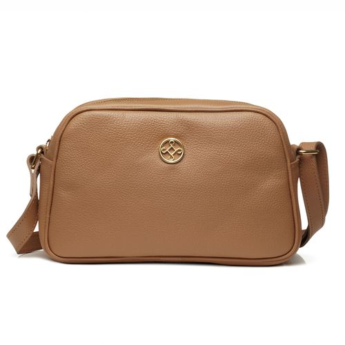 Bolsa Pegada Feminina Tiracolo em Couro Camel BO210016-03