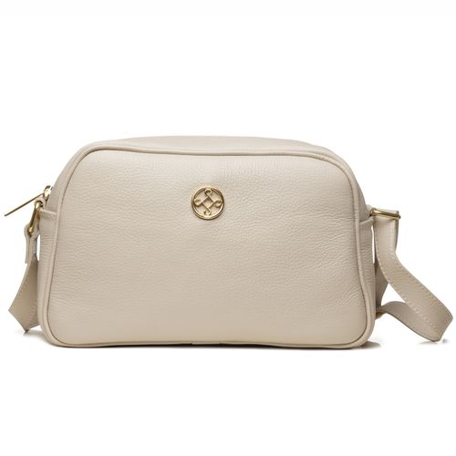 Bolsa Pegada Feminina Tiracolo em Couro Off White BO210016-05