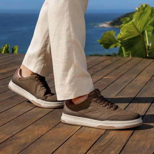 Tênis Casual Pegada Masculino em Couro Ferrero 115102-06
