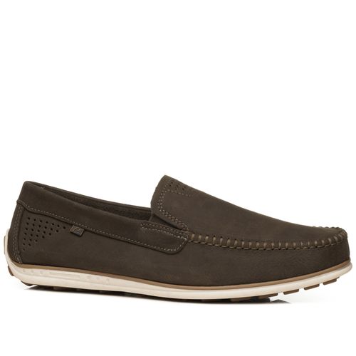 Mocassim Pegada Masculino em Couro Chocolate 142012-05