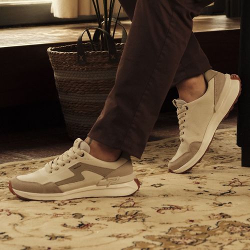 Tênis Casual Pegada Masculino em Couro Milk 110761-02