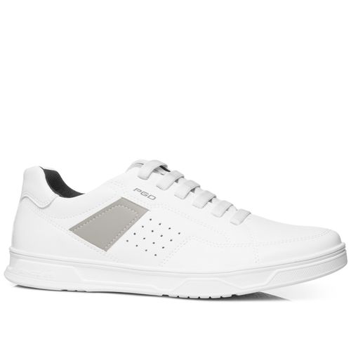 Sapatênis Pegada Masculino em Microfibra Branco 171403-01