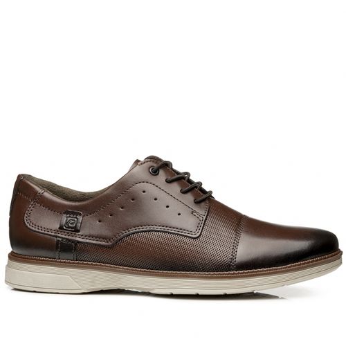Sapato Casual Pegada Masculino em Couro Pinhão 126709-03