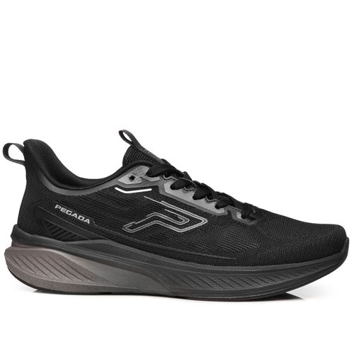Tênis Esportivo Pegada Masculino em Tecido Black 191301-05