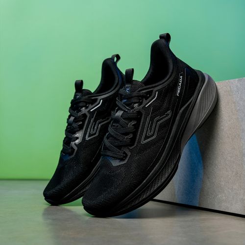 Tênis Esportivo Pegada Masculino em Tecido Black 191301-05