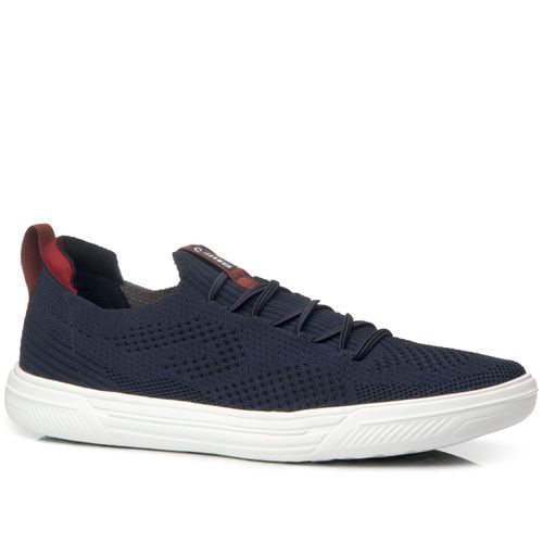 Tênis Casual Pegada Masculino em Knit Marinho 110451-04
