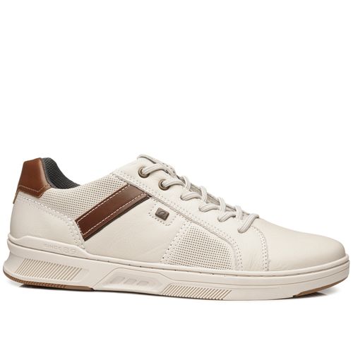 Sapatênis Pegada Masculino em Couro Milk 110605-05