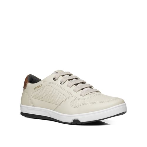 Tênis Casual Pegada Infantil em Microfibra White 370428-02