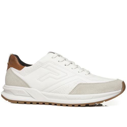 Sapatênis Pegada Masculino em Couro Branco 112151-01
