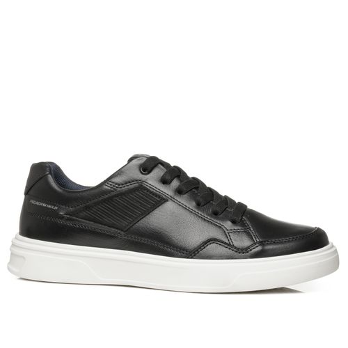 Tênis Casual Pegada Masculino em Couro Preto 112902-04