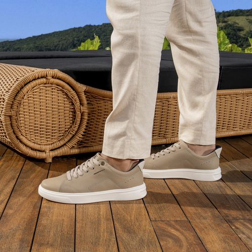 Tênis Casual Pegada Masculino em Couro Fossil 112951-07