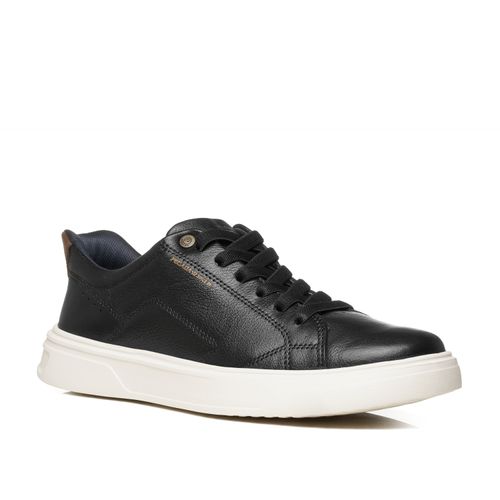 Tênis Casual Pegada Masculino em Couro Preto 112951-04