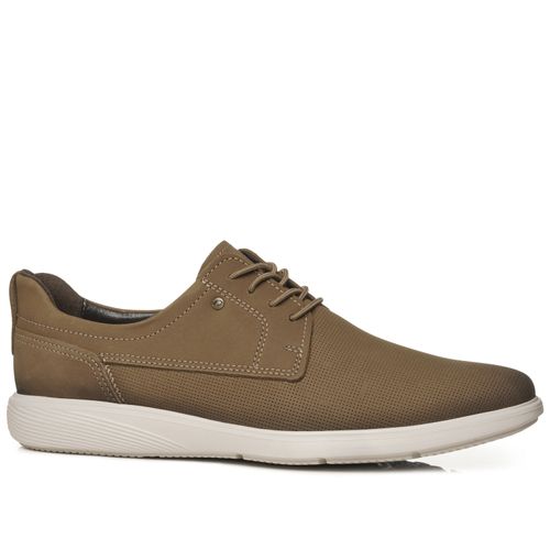 Sapato Casual Pegada Masculino em Couro Mascavo 122401-04
