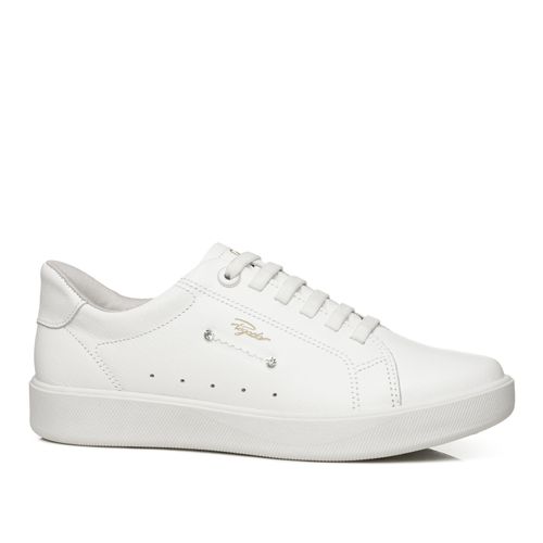 Tênis Pegada Feminino em Couro Branco 210805-01