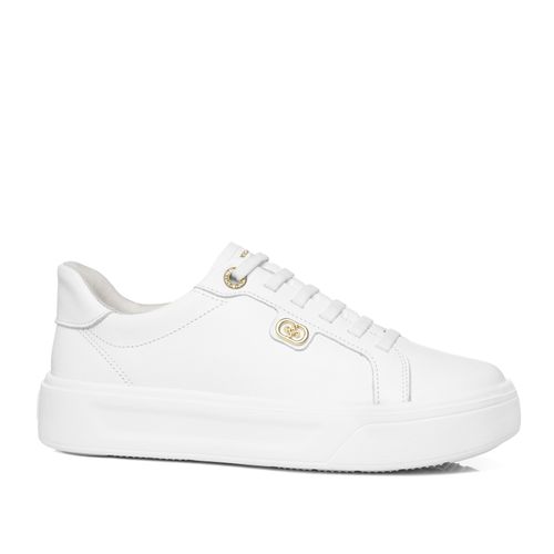 Tênis Pegada Feminino em Couro Branco 211230-01