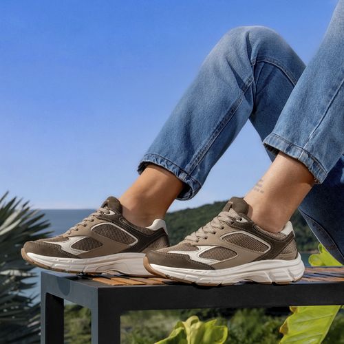 Tênis Casual Pegada Masculino em Tecido Areia 114102-03
