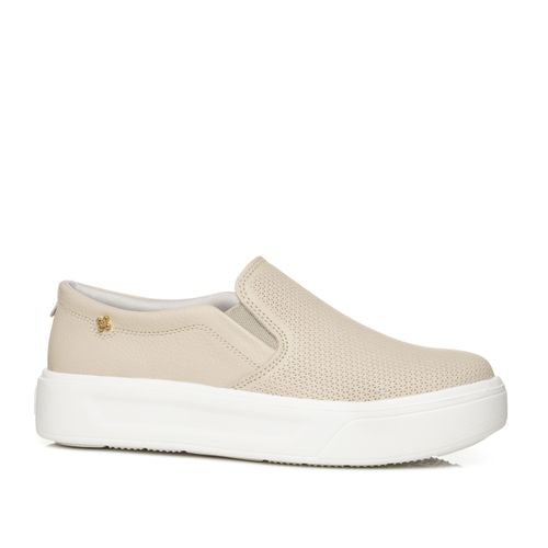 Tênis Pegada Feminino em Couro Off White 211229-04
