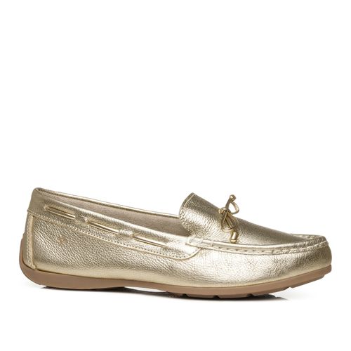 Mocassim Pegada Feminino em Couro Ouro 249010-05