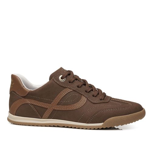 Tênis Pegada Feminino em Couro Castanho 212804-16
