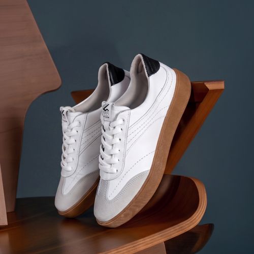 Tênis Casual Pegada Feminino em Couro Branco 210802-03